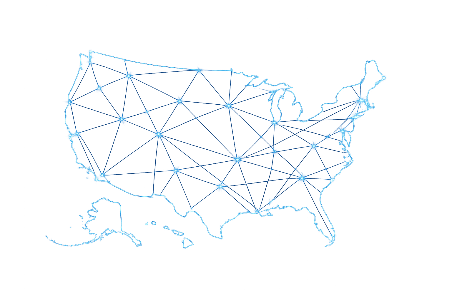 US Map showing athlete representation